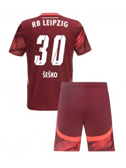 Detské Futbalové oblečenie RB Leipzig Benjamin Sesko #30 2024-25 Krátky Rukáv - Preč (+ trenírky)